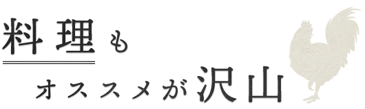 料理もオススメが沢山